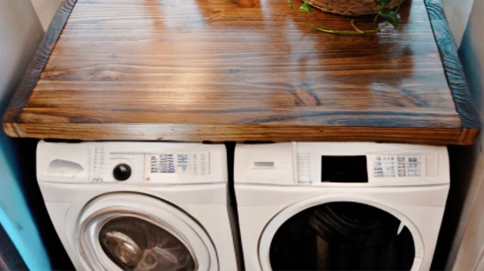 Butcher Block Top for Front Load Washer and Dryer - My Two Maggie's